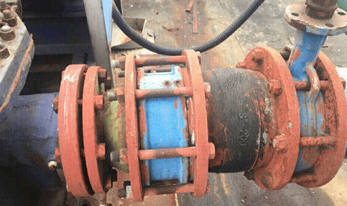 對夾式蝶形止回閥安裝示意圖 對夾式蝶形止回閥安裝示意圖